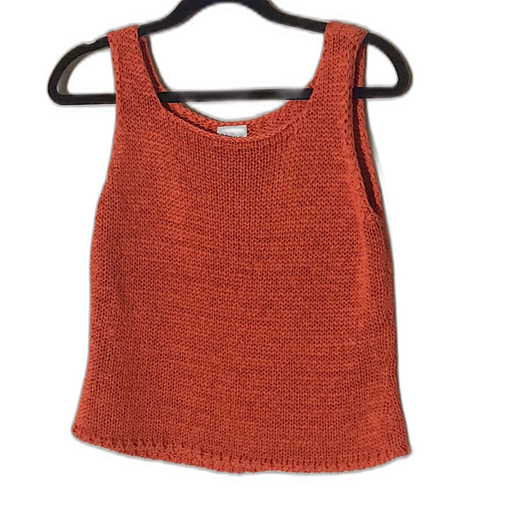 BK&Co Orange Knit Tank Top